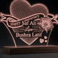 Personalized Anniversary Heart Lamp