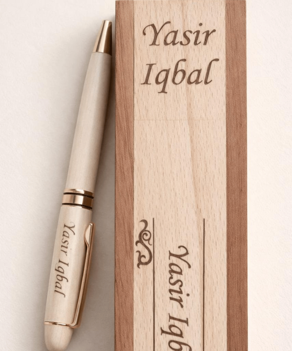 Custom Engraved Wooden Pen Gift Set