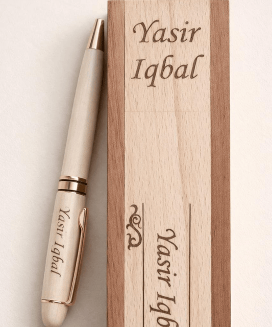 Custom Engraved Wooden Pen Gift Set