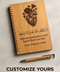 Custom Islamic Verse Engraved Wooden Notebook