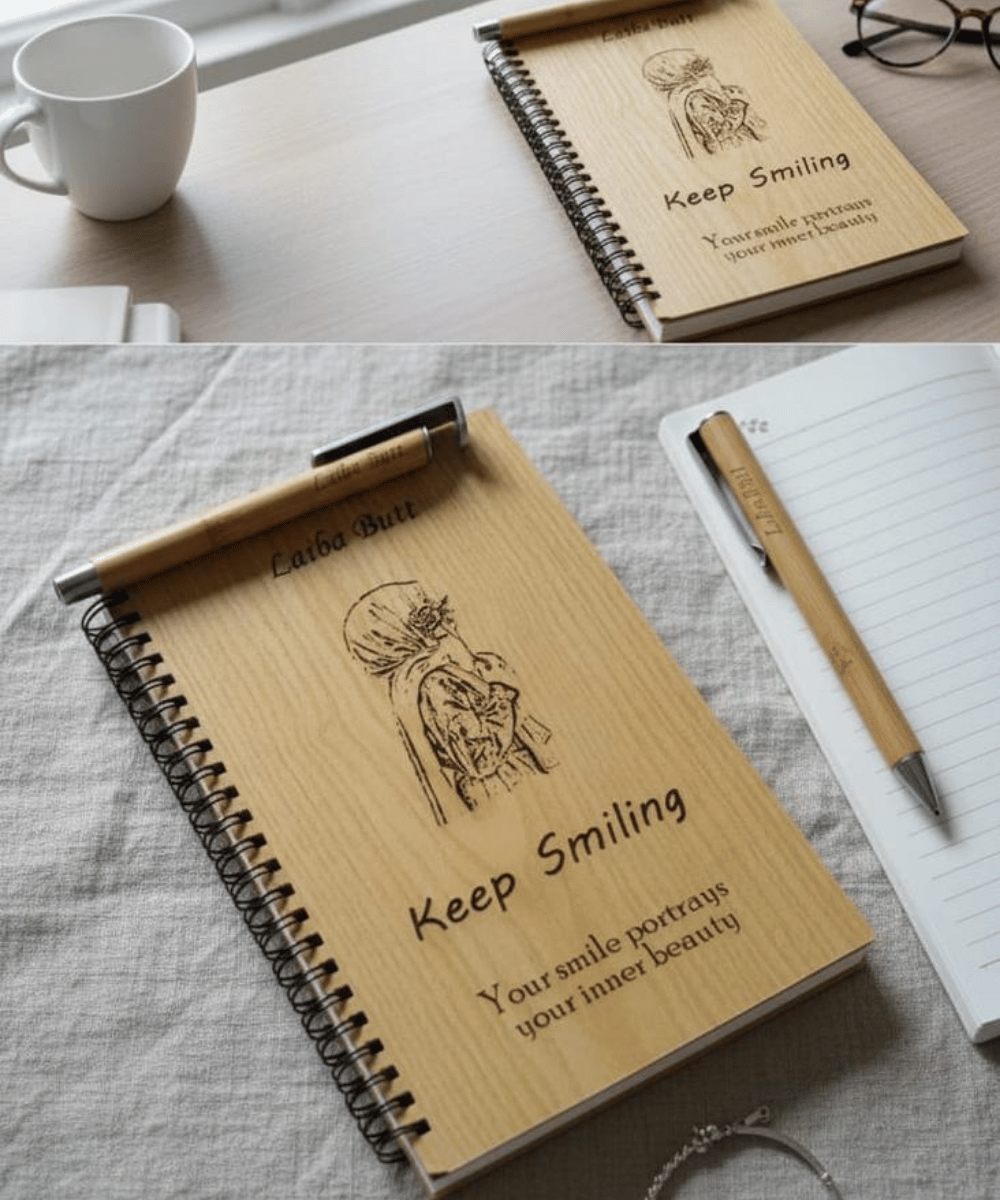 Premium Personalized Wooden Diary