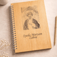 Custom Wooden Portrait Engraved Spiral Notebook