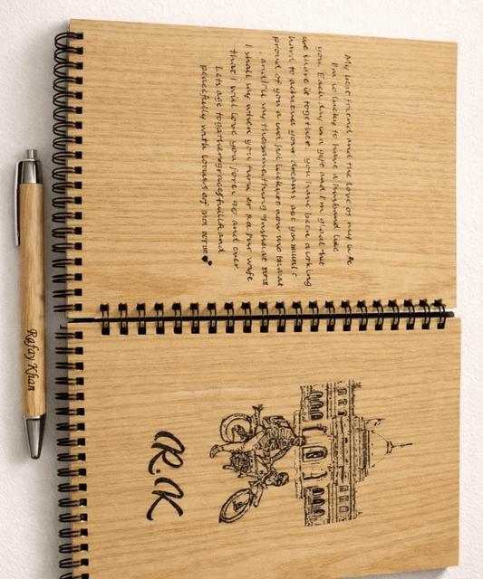 Personalized Couple Gift Notebook – Custom Love Story Engraved