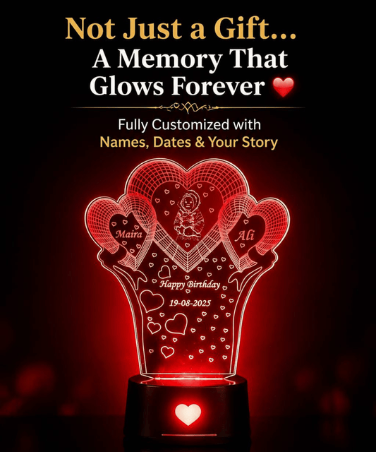 Custom Family Heart Lamp