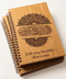 Engraved Inspirational Wooden Notebook