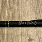 Customised metal black pen velvet textured