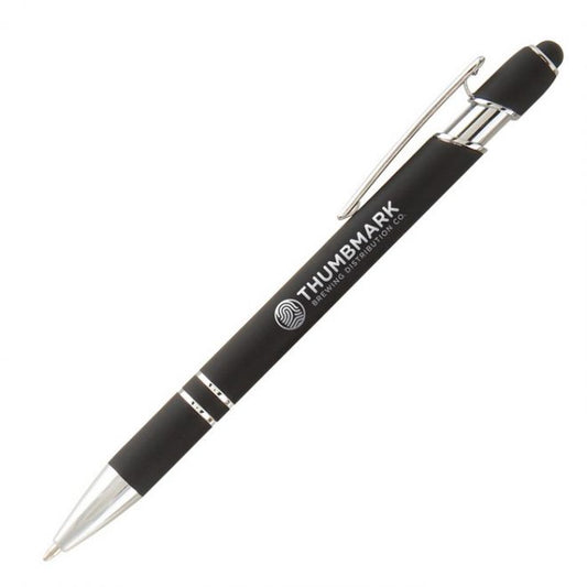 Customised metal black pen velvet textured